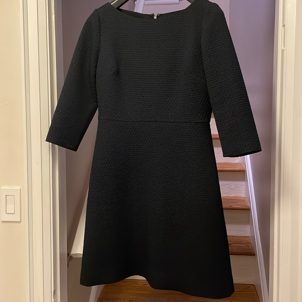 J Crew navy textured fit & flare